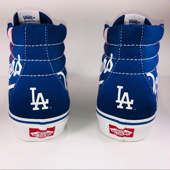 VANS SK8 HI MLB LA Dodgers Classic Blue Sneakers - Picture 4 of 8